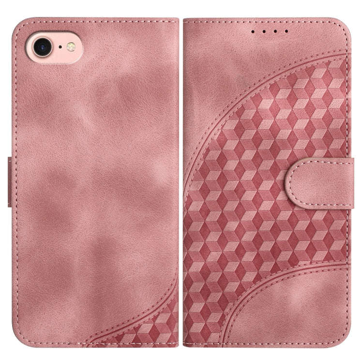 YX0060 Elephant Head Embossed Phone Leather Case with Lanyard, For iPhone 15, For iPhone 14 Plus,...