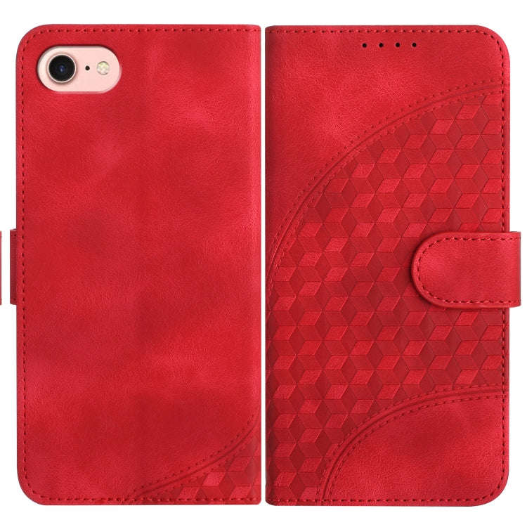 YX0060 Elephant Head Embossed Phone Leather Case with Lanyard, For iPhone 15, For iPhone 14 Plus,...