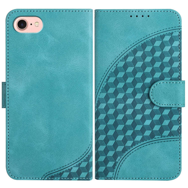 YX0060 Elephant Head Embossed Phone Leather Case with Lanyard, For iPhone 15, For iPhone 14 Plus,...