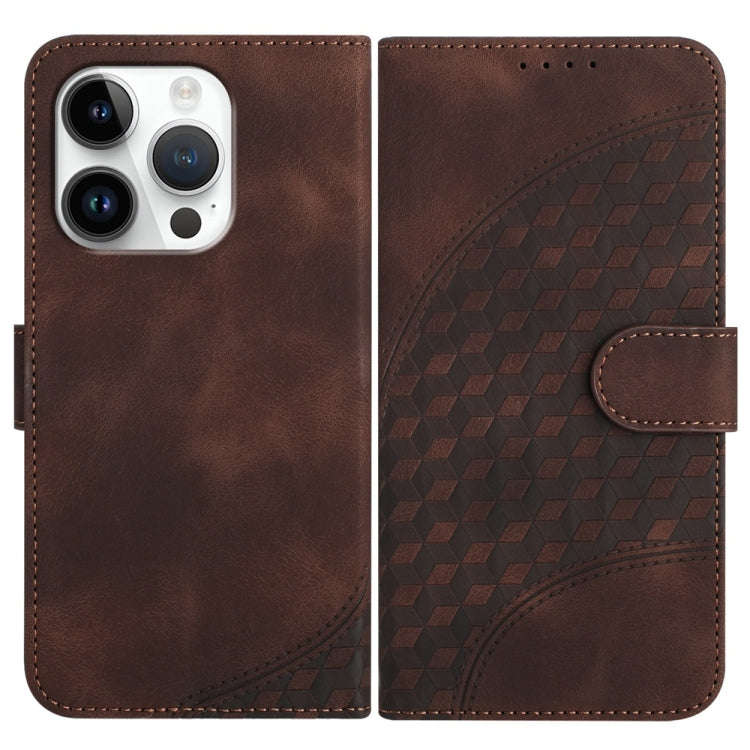 YX0060 Elephant Head Embossed Phone Leather Case with Lanyard, For iPhone 16 Pro, For iPhone 16 P...