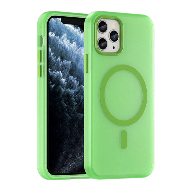 MagSafe Frosted Translucent TPU + PC Full Coverage Phone Case, For iPhone 12 Pro Max, For iPhone ...