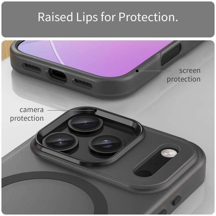 MagSafe Frosted Translucent TPU + PC Full Coverage Phone Case, For iPhone 17 Pro, For iPhone 17, ...