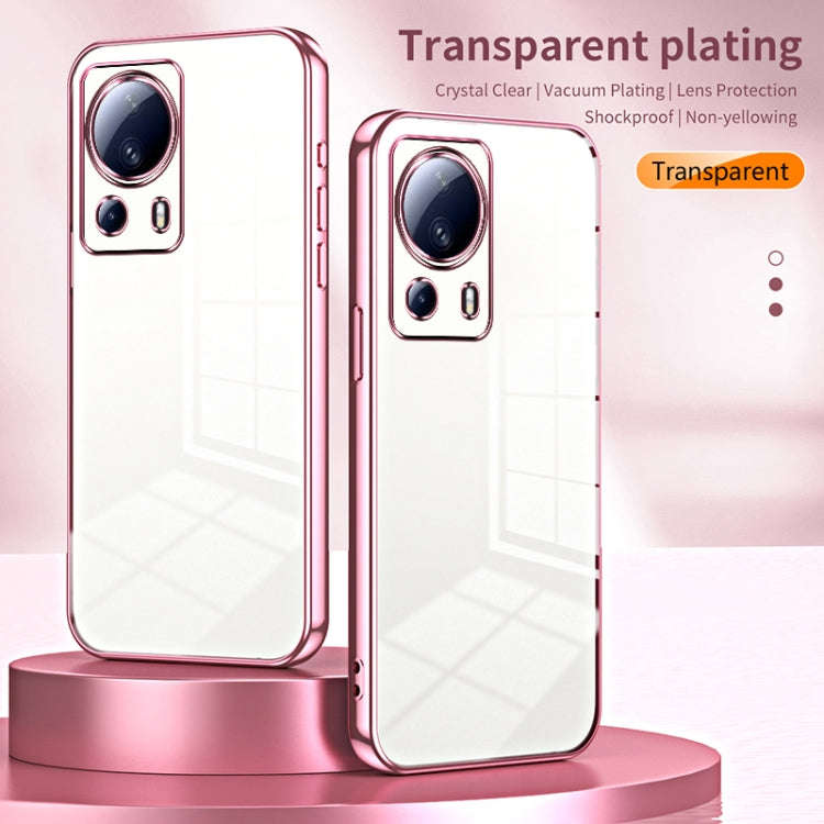 Transparent Plating Fine Hole Phone Case, For Xiaomi Civi 2 / 13 Lite, For Xiaomi 13 Pro, For Xia...