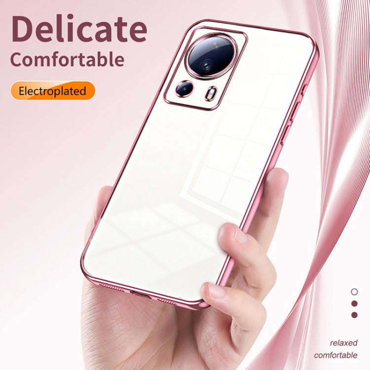 Transparent Plating Fine Hole Phone Case, For Xiaomi Civi 2 / 13 Lite, For Xiaomi 13 Pro, For Xia...
