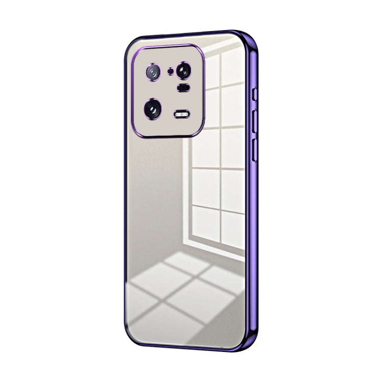 Transparent Plating Fine Hole Phone Case, For Xiaomi Civi 2 / 13 Lite, For Xiaomi 13 Pro, For Xia...