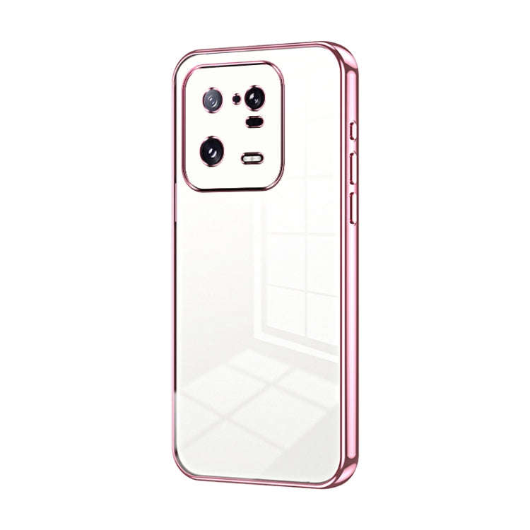 Transparent Plating Fine Hole Phone Case, For Xiaomi Civi 2 / 13 Lite, For Xiaomi 13 Pro, For Xia...