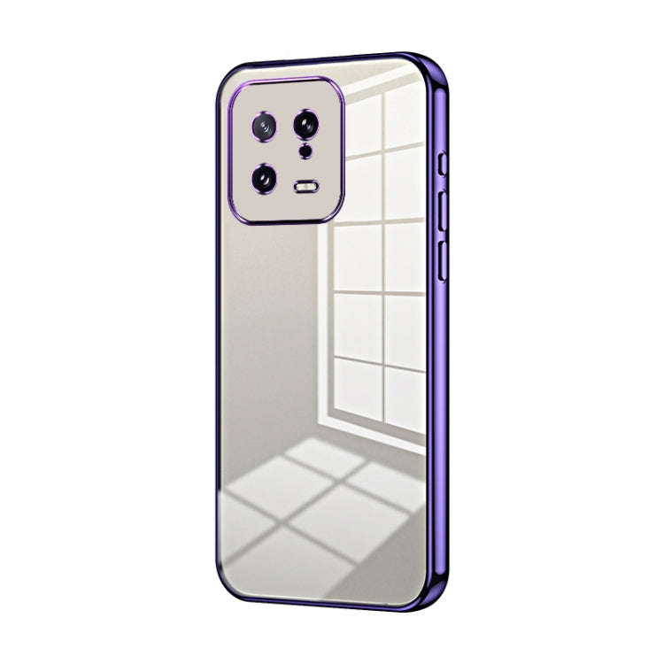Transparent Plating Fine Hole Phone Case, For Xiaomi Civi 2 / 13 Lite, For Xiaomi 13 Pro, For Xia...