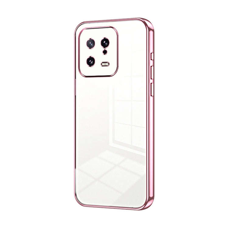 Transparent Plating Fine Hole Phone Case, For Xiaomi Civi 2 / 13 Lite, For Xiaomi 13 Pro, For Xia...