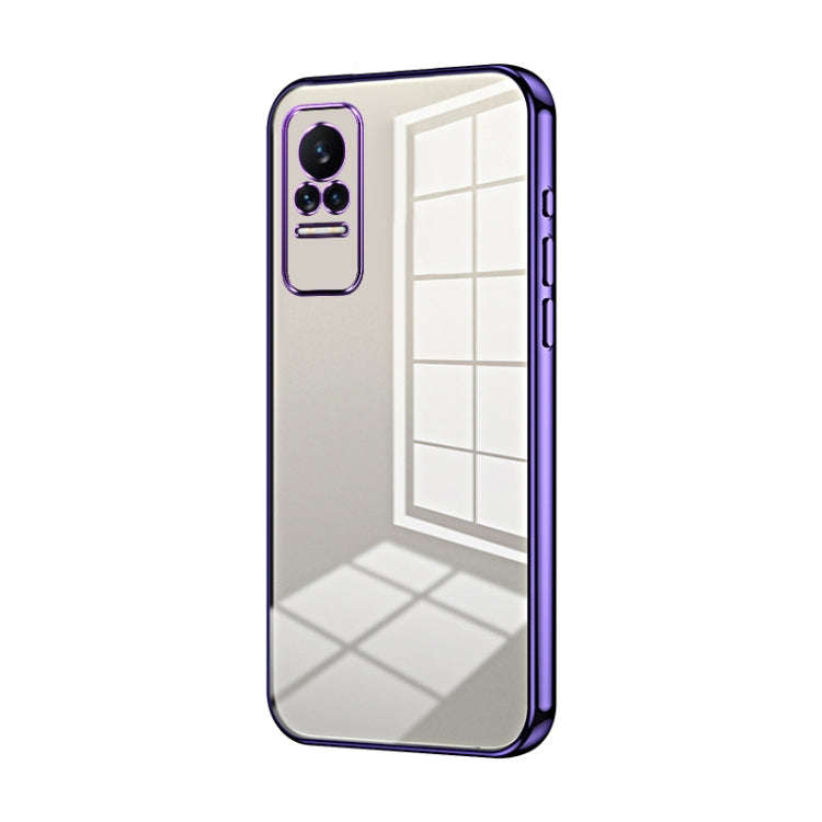 Transparent Plating Fine Hole Phone Case, For Xiaomi Civi / Civi 1S, For Xiaomi Poco M4 Pro, For ...
