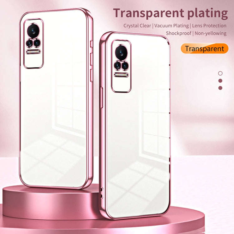 Transparent Plating Fine Hole Phone Case, For Xiaomi Civi / Civi 1S, For Xiaomi Poco M4 Pro, For ...