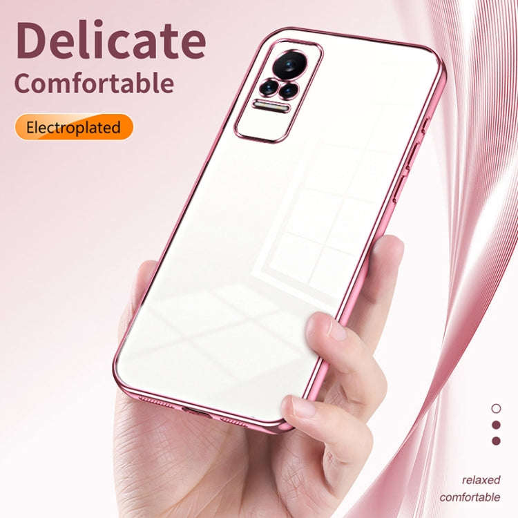 Transparent Plating Fine Hole Phone Case, For Xiaomi Civi / Civi 1S, For Xiaomi Poco M4 Pro, For ...