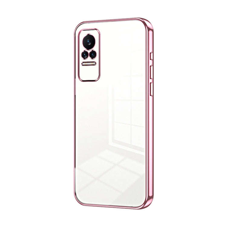 Transparent Plating Fine Hole Phone Case, For Xiaomi Civi / Civi 1S, For Xiaomi Poco M4 Pro, For ...