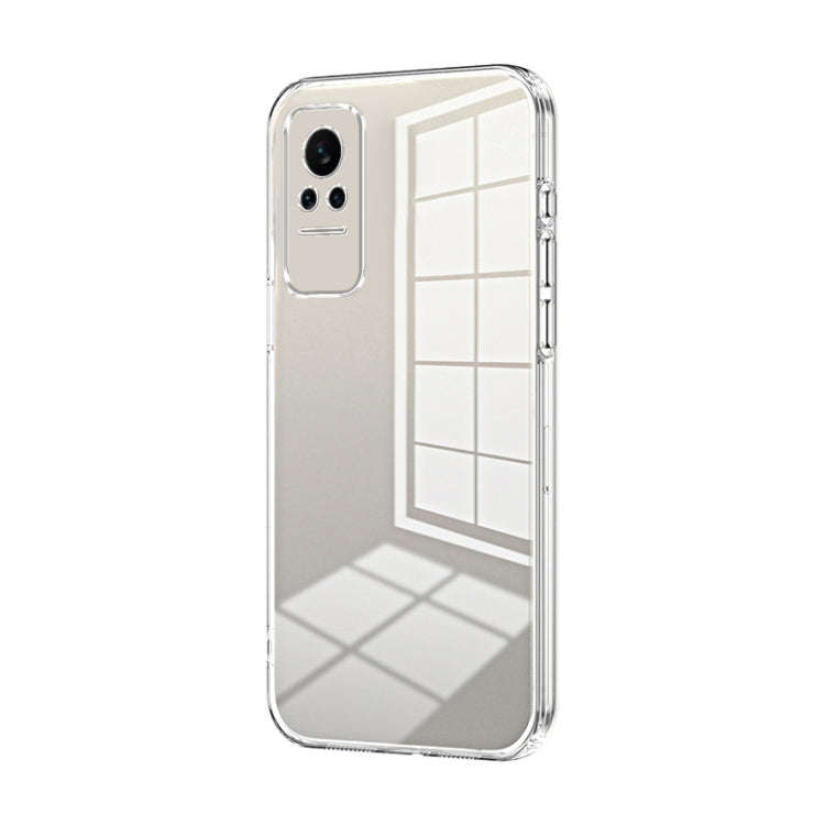 Transparent Plating Fine Hole Phone Case, For Xiaomi Civi / Civi 1S, For Xiaomi Poco M4 Pro, For ...