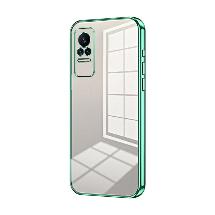 Transparent Plating Fine Hole Phone Case, For Xiaomi Civi / Civi 1S, For Xiaomi Poco M4 Pro, For ...