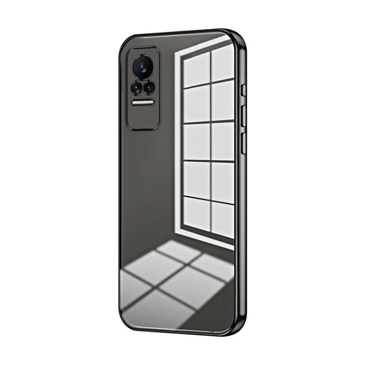 Transparent Plating Fine Hole Phone Case, For Xiaomi Civi / Civi 1S, For Xiaomi Poco M4 Pro, For ...