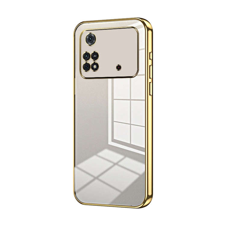 Transparent Plating Fine Hole Phone Case, For Xiaomi Civi / Civi 1S, For Xiaomi Poco M4 Pro, For ...
