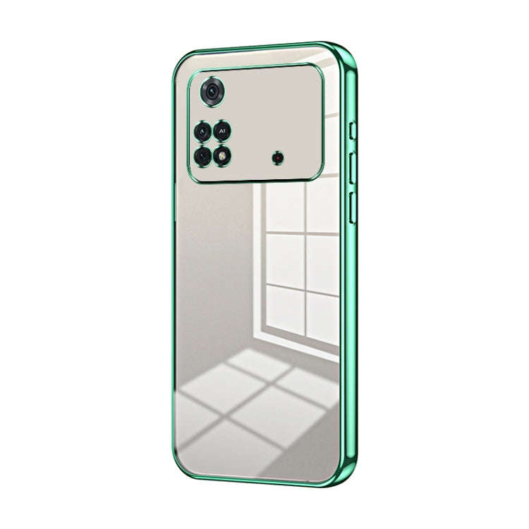 Transparent Plating Fine Hole Phone Case, For Xiaomi Civi / Civi 1S, For Xiaomi Poco M4 Pro, For ...