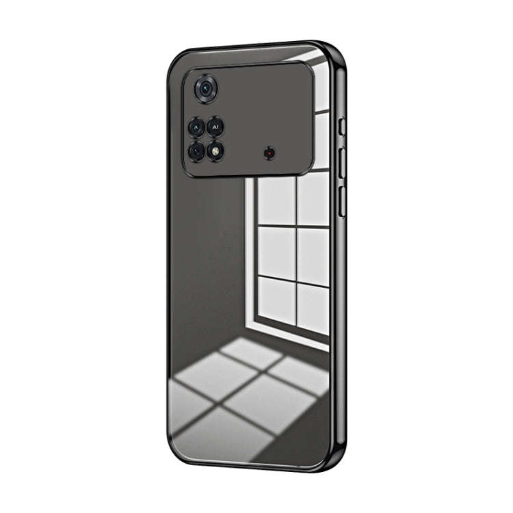 Transparent Plating Fine Hole Phone Case, For Xiaomi Civi / Civi 1S, For Xiaomi Poco M4 Pro, For ...