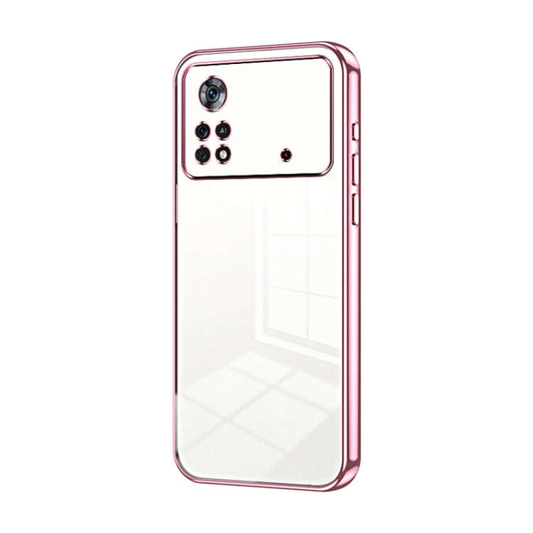 Transparent Plating Fine Hole Phone Case, For Xiaomi Civi / Civi 1S, For Xiaomi Poco M4 Pro, For ...