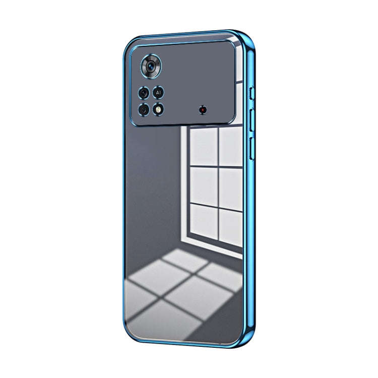 Transparent Plating Fine Hole Phone Case, For Xiaomi Civi / Civi 1S, For Xiaomi Poco M4 Pro, For ...