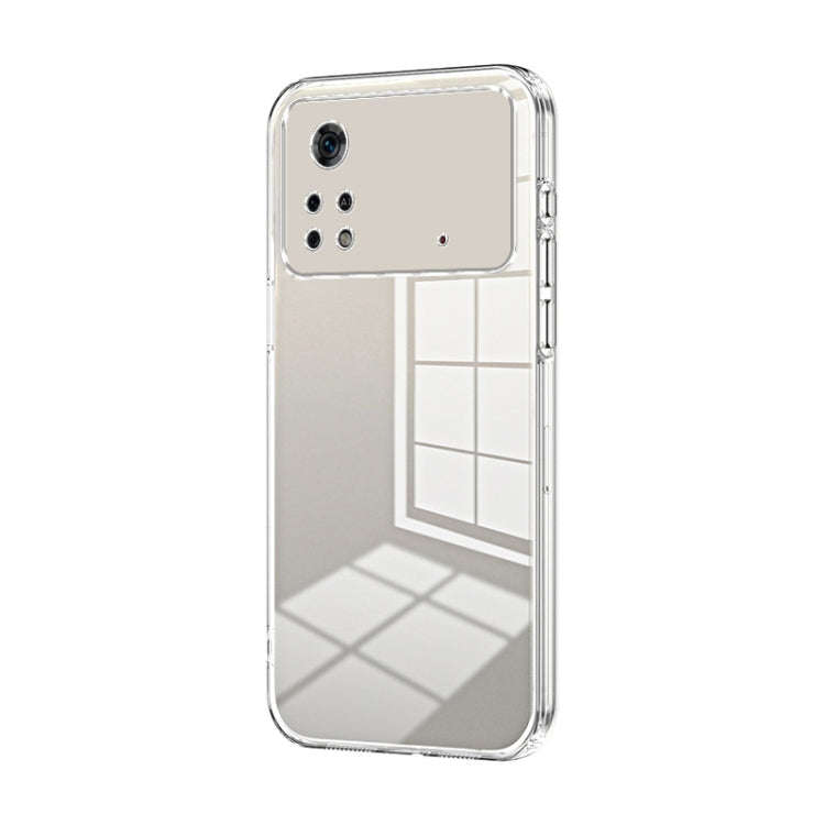 Transparent Plating Fine Hole Phone Case, For Xiaomi Civi / Civi 1S, For Xiaomi Poco M4 Pro, For ...