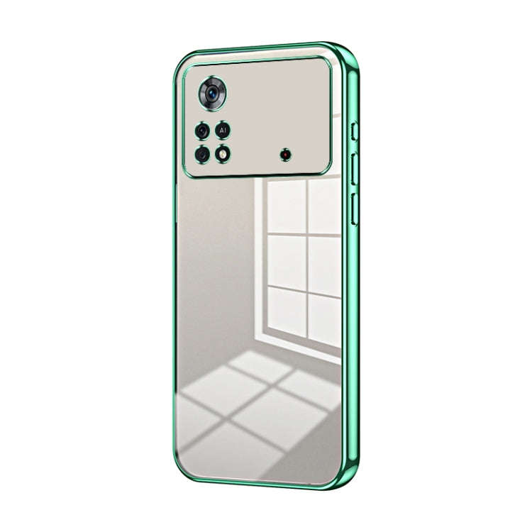 Transparent Plating Fine Hole Phone Case, For Xiaomi Civi / Civi 1S, For Xiaomi Poco M4 Pro, For ...