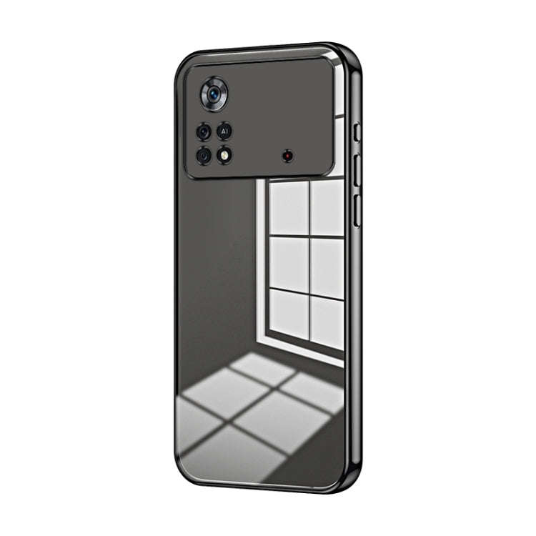 Transparent Plating Fine Hole Phone Case, For Xiaomi Civi / Civi 1S, For Xiaomi Poco M4 Pro, For ...