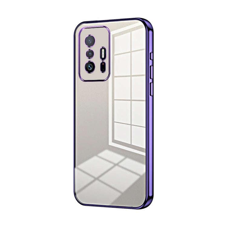 Transparent Plating Fine Hole Phone Case, For Xiaomi Civi / Civi 1S, For Xiaomi Poco M4 Pro, For ...