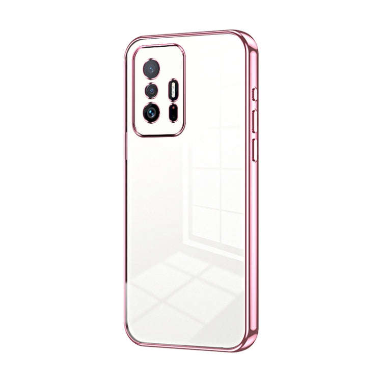 Transparent Plating Fine Hole Phone Case, For Xiaomi Civi / Civi 1S, For Xiaomi Poco M4 Pro, For ...