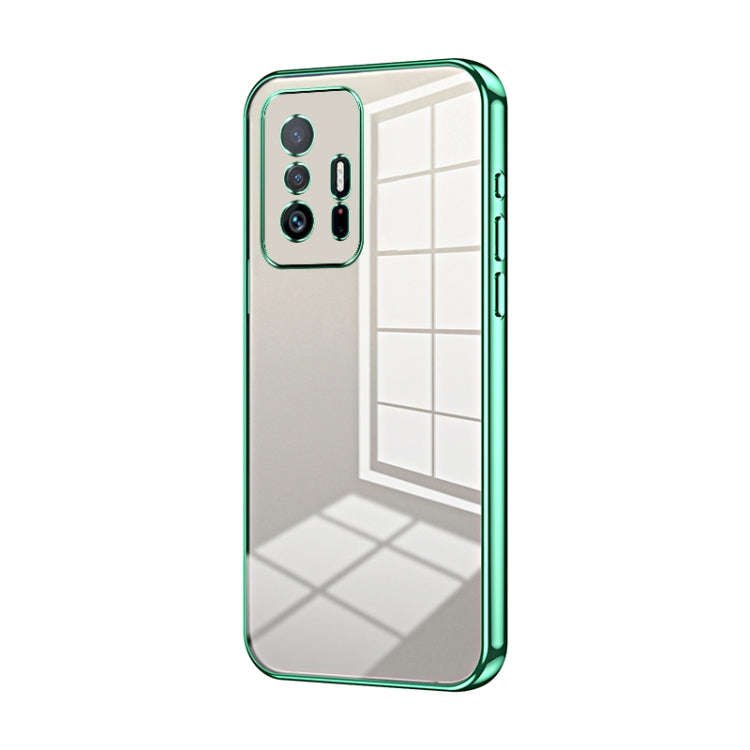Transparent Plating Fine Hole Phone Case, For Xiaomi Civi / Civi 1S, For Xiaomi Poco M4 Pro, For ...