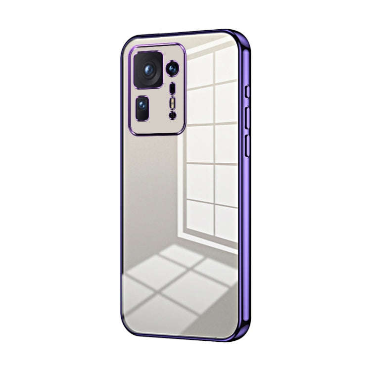 Transparent Plating Fine Hole Phone Case, For Xiaomi Civi / Civi 1S, For Xiaomi Poco M4 Pro, For ...