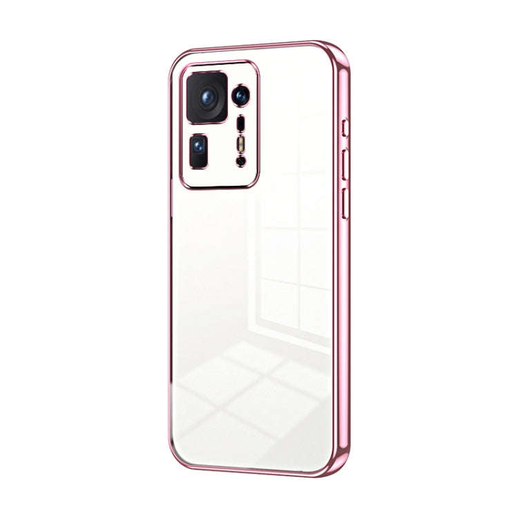 Transparent Plating Fine Hole Phone Case, For Xiaomi Civi / Civi 1S, For Xiaomi Poco M4 Pro, For ...