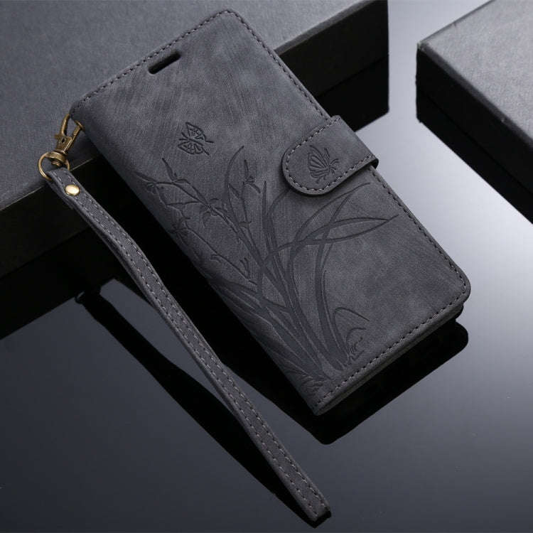 Orchid Butterfly Embossed Leather Phone Case, For iPhone 14 Pro Max, For iPhone 7 / 8 / SE 2022, ...
