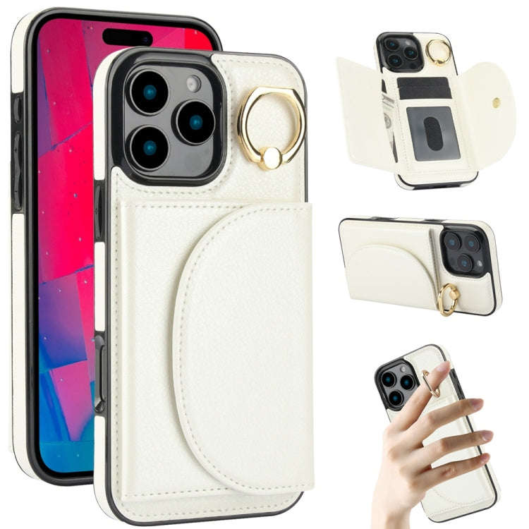 Ring Holder Card Bag Skin Feel Phone Case, For iPhone 18 Pro / 17 Pro, For iPhone 18 Pro Max / 17...
