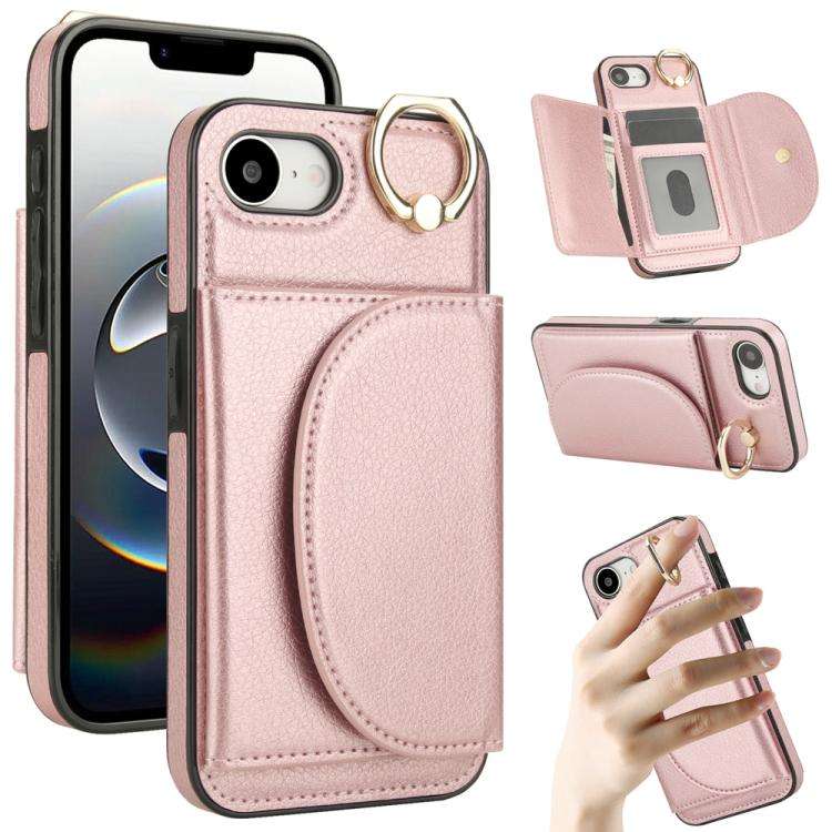 Ring Holder Card Bag Skin Feel Phone Case, For iPhone 18 Pro / 17 Pro, For iPhone 18 Pro Max / 17...