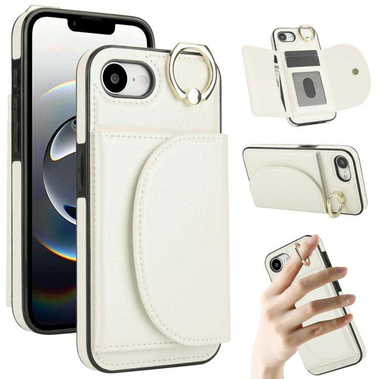 Ring Holder Card Bag Skin Feel Phone Case, For iPhone 18 Pro / 17 Pro, For iPhone 18 Pro Max / 17...