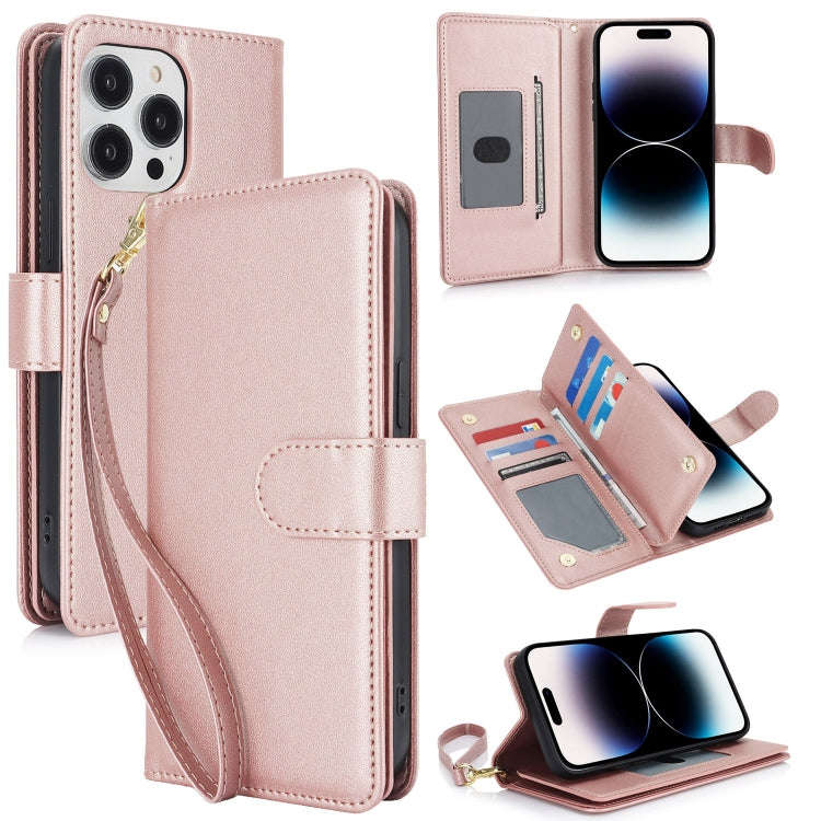 Multi-Card Wallet RFID Leather Phone Case, For iPhone 15, For iPhone 14 Plus, For iPhone 14, For ...