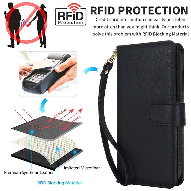 Multi-Card Wallet RFID Leather Phone Case, For iPhone 11 Pro