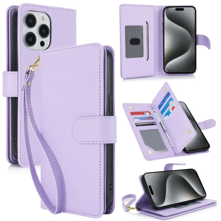Multi-Card Wallet RFID Leather Phone Case, For iPhone 17e / 16e, For iPhone 17 Pro Max, For iPhon...