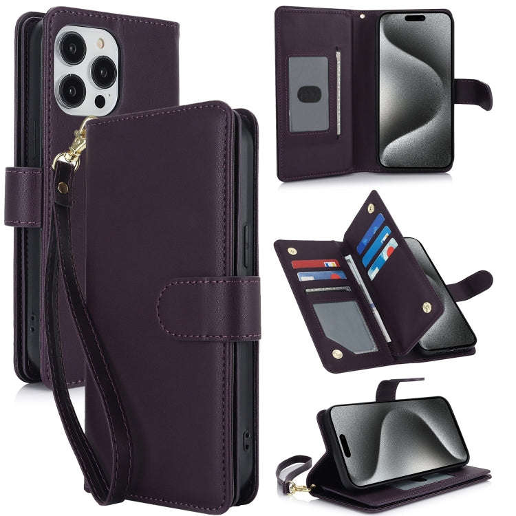 Multi-Card Wallet RFID Leather Phone Case, For iPhone 17e / 16e, For iPhone 17 Pro Max, For iPhon...