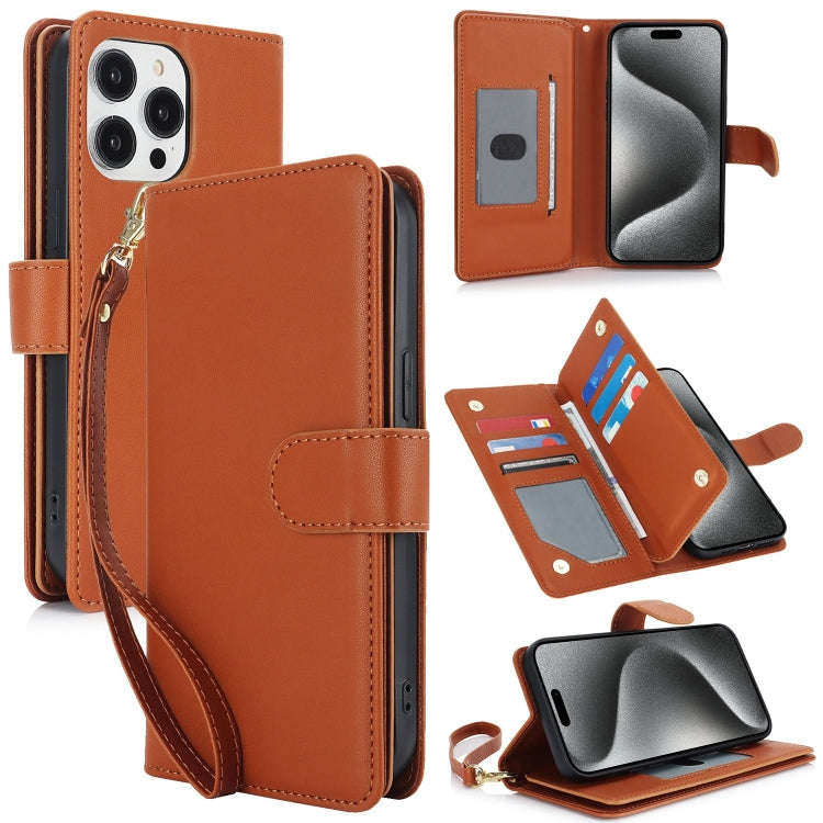Multi-Card Wallet RFID Leather Phone Case, For iPhone 17e / 16e, For iPhone 17 Pro Max, For iPhon...