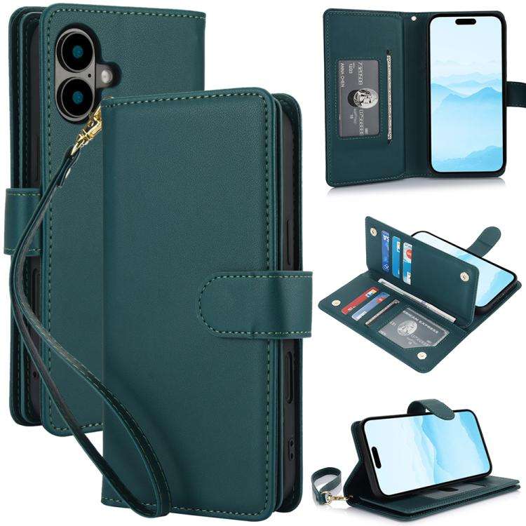 Multi-Card Wallet RFID Leather Phone Case, For iPhone 17e / 16e, For iPhone 17 Pro Max, For iPhon...