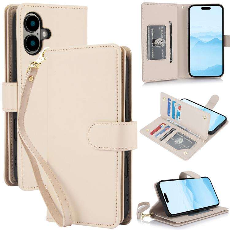 Multi-Card Wallet RFID Leather Phone Case, For iPhone 17e / 16e, For iPhone 17 Pro Max, For iPhon...