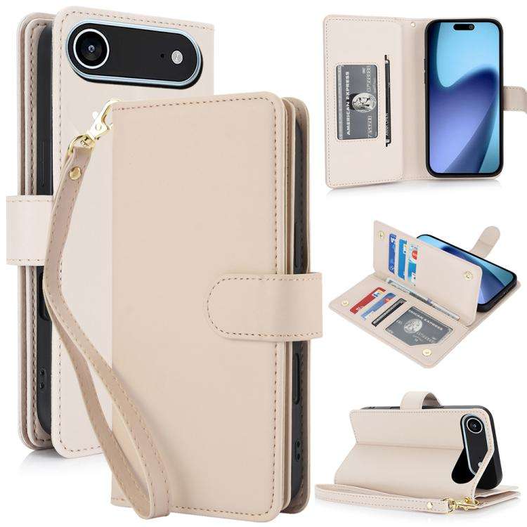 Multi-Card Wallet RFID Leather Phone Case, For iPhone 17e / 16e, For iPhone 17 Pro Max, For iPhon...