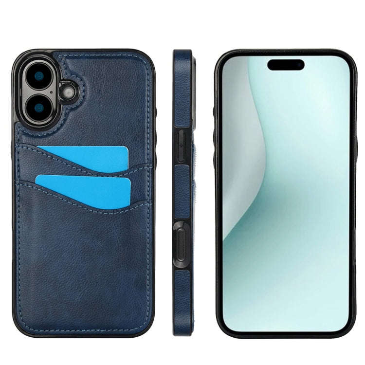 Litchi Leather Skin Card Slots Phone Case, For iPhone 18 Pro / 17 Pro, For iPhone 18 Pro Max / 17...
