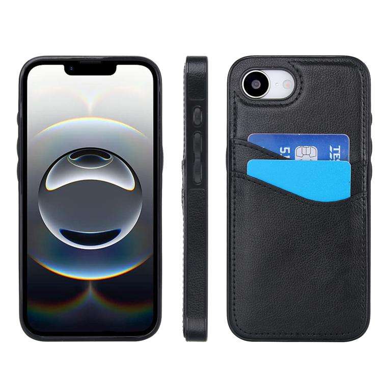 Litchi Leather Skin Card Slots Phone Case, For iPhone 18 Pro / 17 Pro, For iPhone 18 Pro Max / 17...