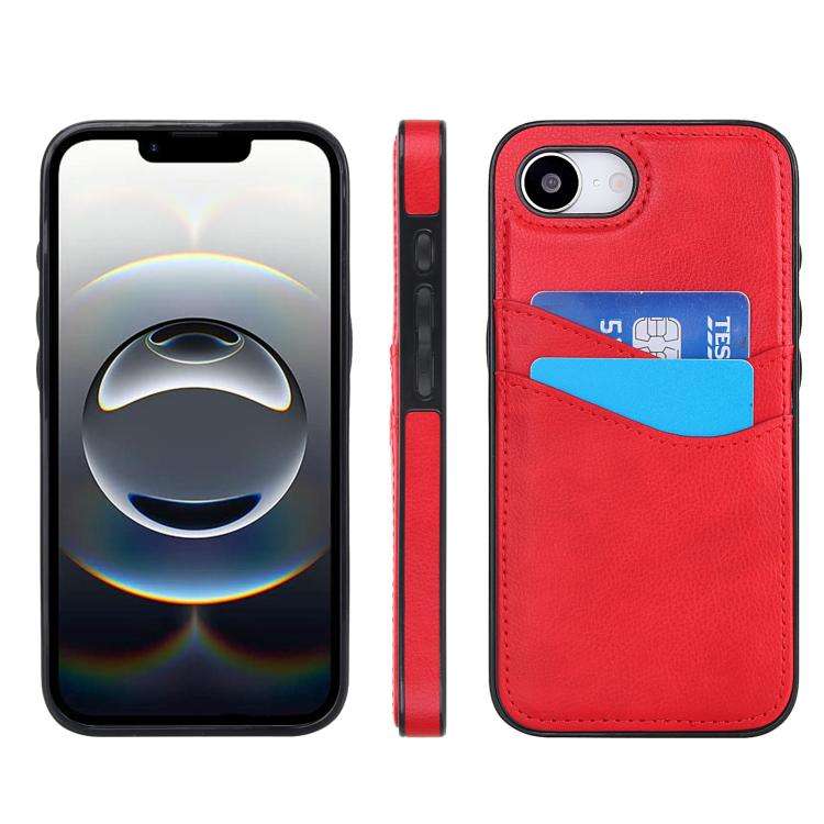 Litchi Leather Skin Card Slots Phone Case, For iPhone 18 Pro / 17 Pro, For iPhone 18 Pro Max / 17...