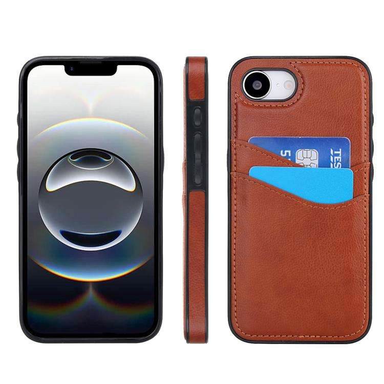 Litchi Leather Skin Card Slots Phone Case, For iPhone 18 Pro / 17 Pro, For iPhone 18 Pro Max / 17...