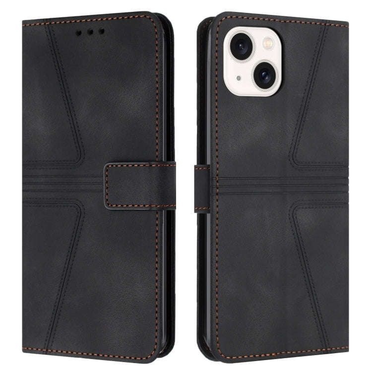 Triangle Solid Color Leather Phone Case, For iPhone 15, For iPhone 14 Plus, For iPhone 14, For iP...