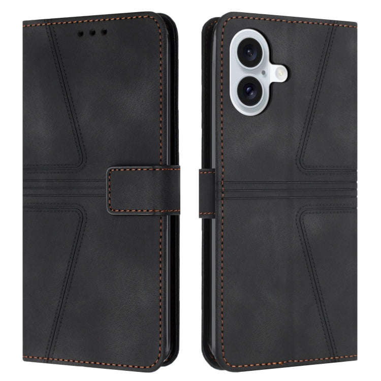 Triangle Solid Color Leather Phone Case, For iPhone 17e / 16e, For iPhone 17 Pro Max, For iPhone ...